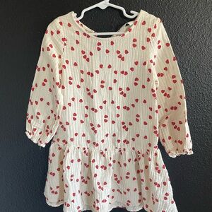 3/$12 H&M Cream Dress with Hearts